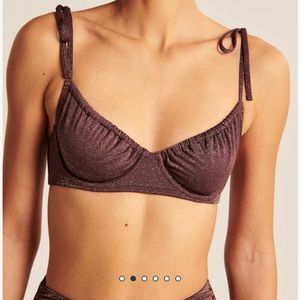 ABERCROMBIE & FITCH | Tie-Strap Underwire Bikini Top size medium - brown…